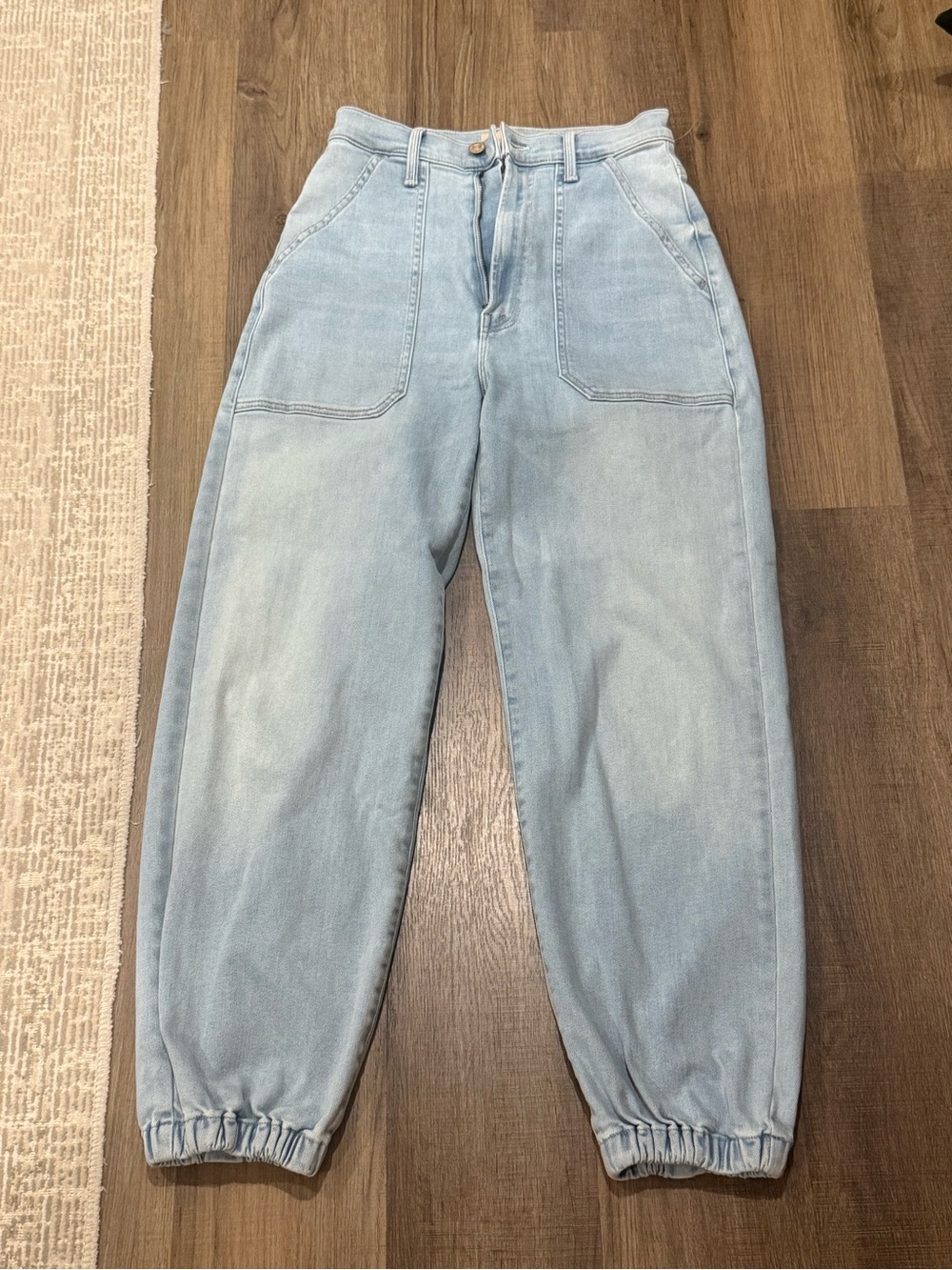 MOTHER The Wrapper Patch Springy Ankle High-Rise Jeans - Picture 4 of 8
